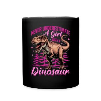 Dinosaur T-Rex kids - Full Colour Mug - black - Front