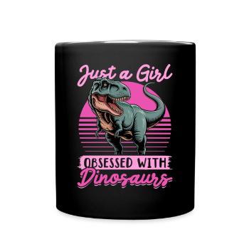 Dinosaur T-Rex kids - Full Colour Mug - black - Front