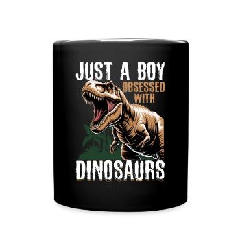 Dinosaur T-Rex kids - Full Colour Mug - black - Front