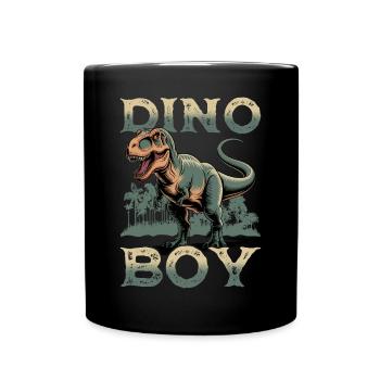 Dinosaur T-Rex kids - Full Colour Mug - black - Front