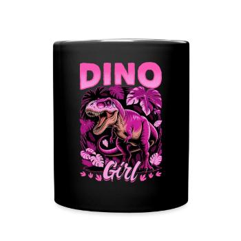 Dinosaur T-Rex kids - Full Colour Mug - black - Front
