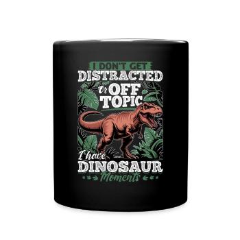 Dinosaur T-Rex kids - Full Colour Mug - black - Front