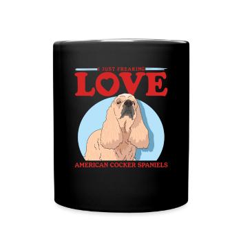 American Cocker Spaniel Owner Gift - Full Colour Mug - black - Front