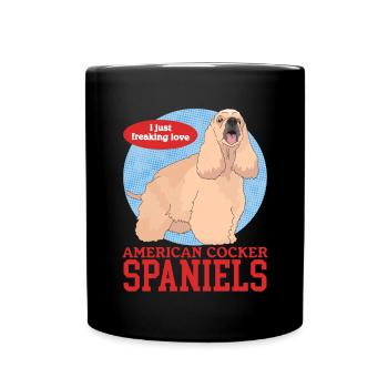 American Cocker Spaniel Owner Gifts - Full Colour Mug - black - Front
