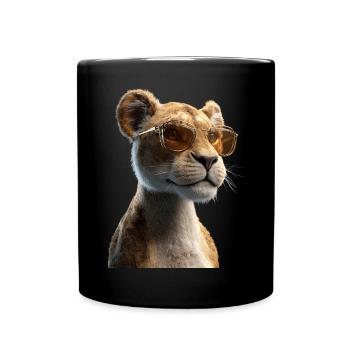 Lionne Lionne Maman Lionne Lionnes Maman Lions sauvages - Mug uni - noir - Devant