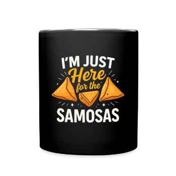 Samosas Avant Tout – Plat Indien Drôle - Mug uni - noir - Devant