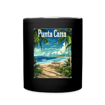 Punta Cana Tropical Paradise Beach idyll - Full Colour Mug - black - Front