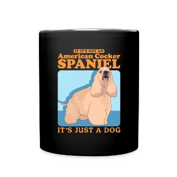 Cocker américain Spaniel chien cadeau - Mug uni - noir - Devant