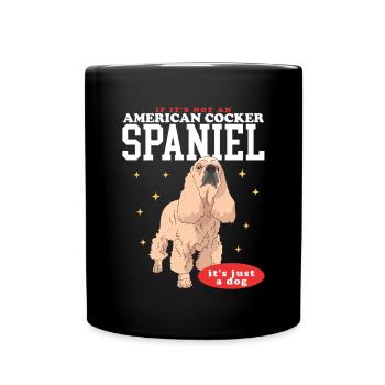 Cocker américain épagneul chien cadeaux - Mug uni - noir - Devant