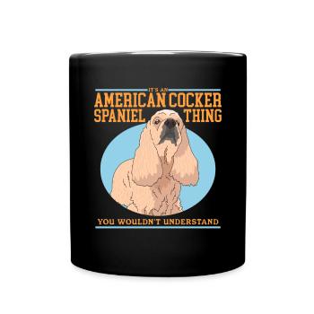 American Cocker Spaniel Owner Gift - Full Colour Mug - black - Front