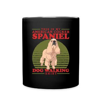 Cocker américain Spaniel Cadeau drôle - Mug uni - noir - Devant
