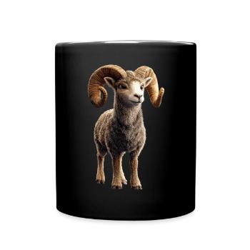 Aries mouflon Aries Wild Sheep Male Sheep - Full Colour Mug - black - Front