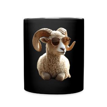 Aries mouflon Aries Wild Sheep Male Sheep - Full Colour Mug - black - Front