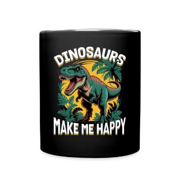 Dinosaur T-Rex kids - Full Colour Mug - black - Front