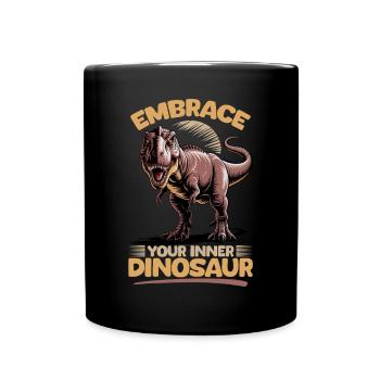 Dinosaur T-Rex kids - Full Colour Mug - black - Front