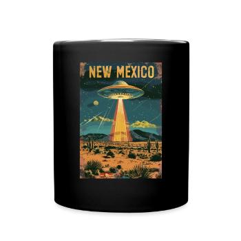 New Mexico UFO Landscape Retro Science Fiction - Full Colour Mug - black - Front