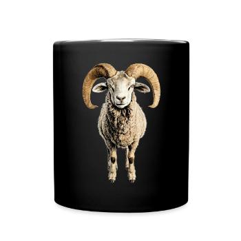 Aries mouflon Aries Wild Sheep Male Sheep - Full Colour Mug - black - Front