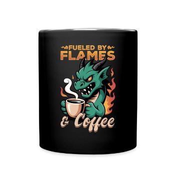 Dragon Coffee Mythical Creatures - Tasse einfarbig - Schwarz - Vorne