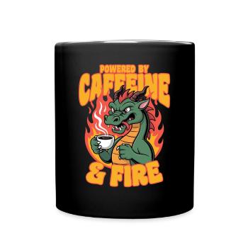 Dragon Coffee Mythical Creatures - Full Colour Mug - black - Front