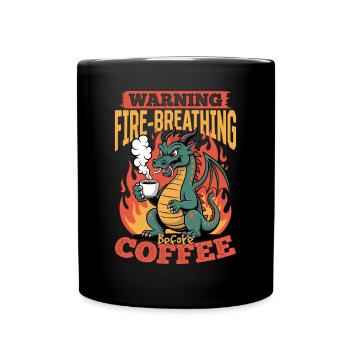 Dragon Coffee Mythical Creatures - Full Colour Mug - black - Front