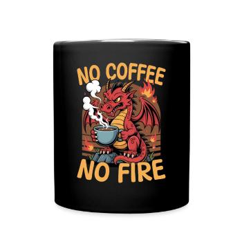 Dragon Coffee Mythical Creatures - Full Colour Mug - black - Front