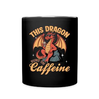 Dragon Coffee Mythical Creatures - Full Colour Mug - black - Front
