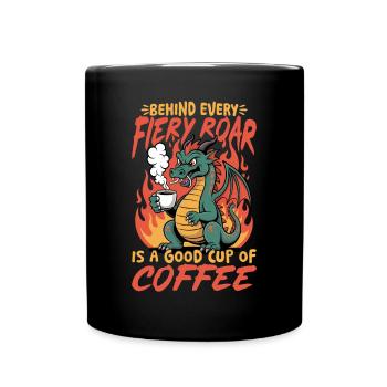 Dragon Coffee Mythical Creatures - Tasse einfarbig - Schwarz - Vorne