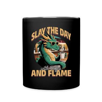 Dragon Coffee Mythical Creatures - Full Colour Mug - black - Front