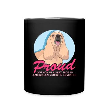 Cocker américain Spaniel Maman Cadeau - Mug uni - noir - Devant