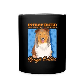 Collie Collie Longhair Dog Rough Collies Cadeau - Mug uni - noir - Devant