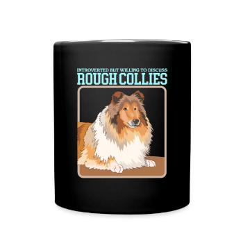Collie Collie Longhair Dog Rough Collies Cadeaux - Mug uni - noir - Devant
