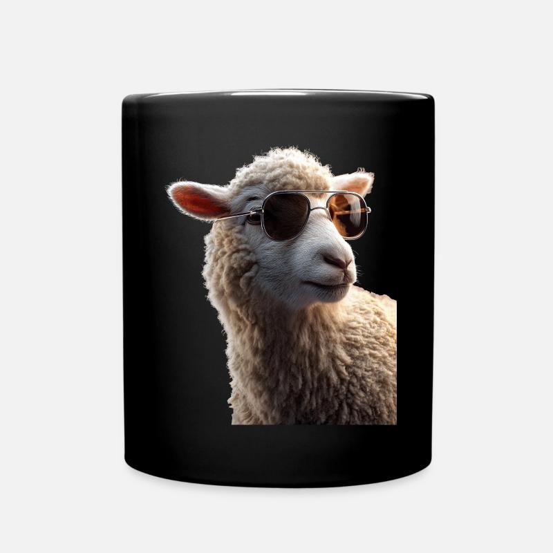 Schaf Lamm Schäfchen Hausschaf Schäfer Süße Schafe - Tasse einfarbig - Schwarz