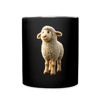Mouton Agneau Mouton Mouton domestique Berger Mouton doux - Mug uni - noir - Devant