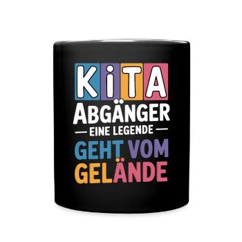 Einschulung Schulanfang Legende Schulstart - Tasse einfarbig - Schwarz - Vorne