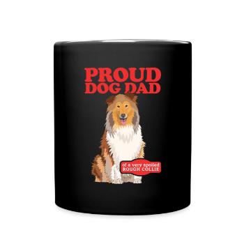 Collie Dad Longhair Collie Rough Collies Cadeau - Mug uni - noir - Devant