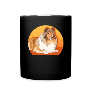 Collie Longhair Collie Rough Collies Gifts - Full Colour Mug - black - Front
