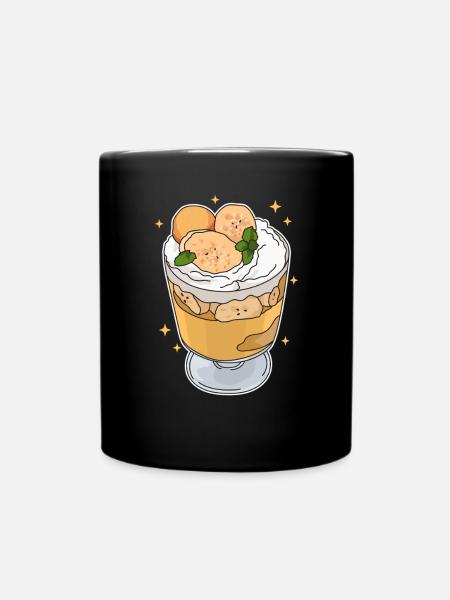 Bananenpudding Bananen Pudding Geschenk - Tasse einfarbig - Schwarz