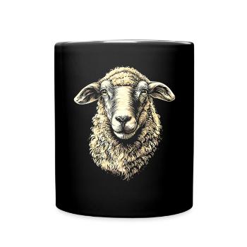 Mouton Agneau Mouton Mouton domestique Berger Mouton doux - Mug uni - noir - Devant