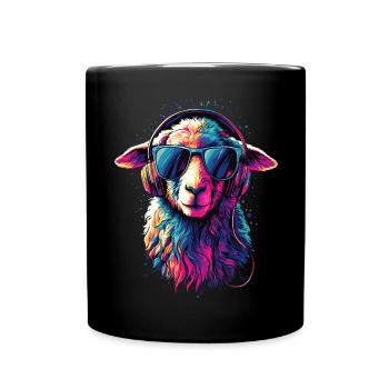 Mouton Agneau Mouton Mouton domestique Berger Mouton doux - Mug uni - noir - Devant