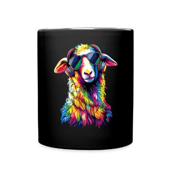 Mouton Agneau Mouton Mouton domestique Berger Mouton doux - Mug uni - noir - Devant