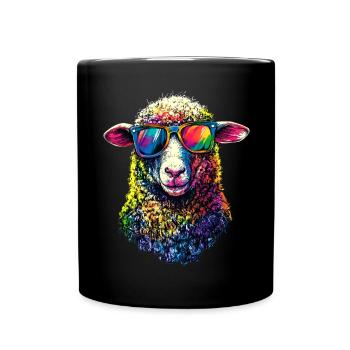 Mouton Agneau Mouton Mouton domestique Berger Mouton doux - Mug uni - noir - Devant