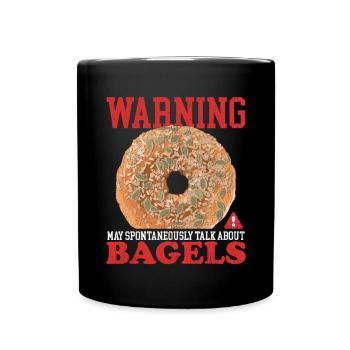 Pain Bagel Beigel Pain Cadeau - Mug uni - noir - Devant
