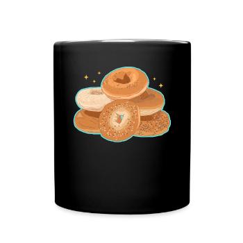 Bagel Beigel Bagol Pain Cadeau - Mug uni - noir - Devant