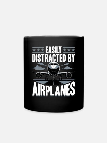 Airplane Kids Travel Pilot Toddler - Tasse einfarbig - Schwarz