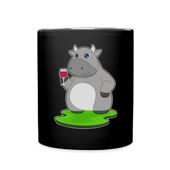 Vin rouge de vache - Mug uni - noir - Devant