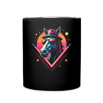 Pferderennen Derby Tag Lustiges Rennpferd Derby - Tasse einfarbig - Schwarz - Vorne