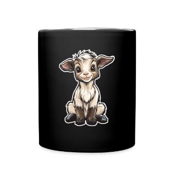 Chèvre - Mug uni - noir - Devant