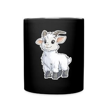 Ziege - Tasse einfarbig - Schwarz - Vorne