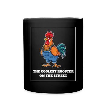 The Coolest Rooster - Full Colour Mug - black - Front