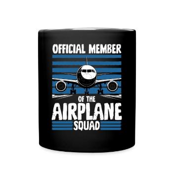 Avion Enfants Voyage Pilote Tout-petit - Mug uni - noir - Devant